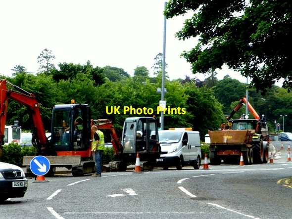 Photo 6"x4" Roadworks along Irishtown Road, Omagh Omagh c2016