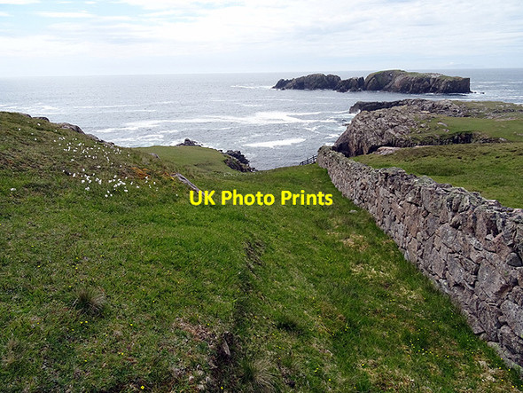 Photo 6"x4" Dry-stone wall on Skelda Ness Silwick c2016