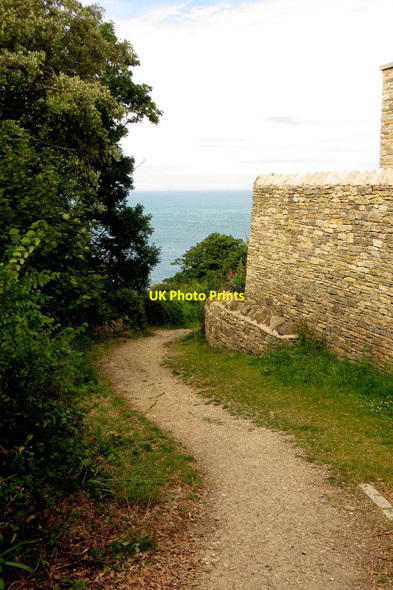 Photo 6"x4" Footpath on Durlston Head Swanage c2014