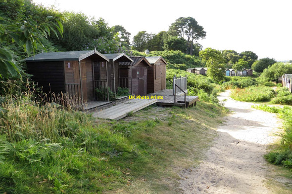 Photo 6"x4" Beach huts at Studland Studland c2014