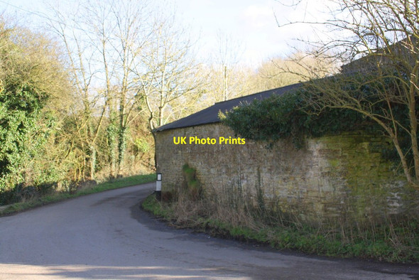 Photo 6"x4" Whitehouse Farm outbuildings at bend in Pigeon House Lane Church Hanborough c2016