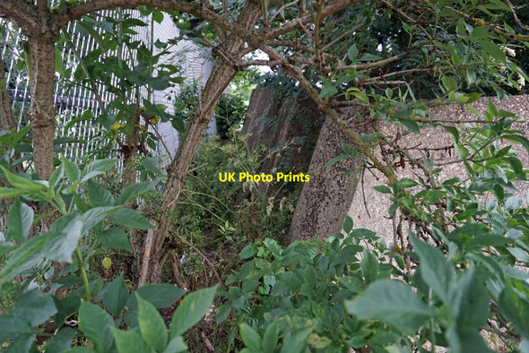 Photo 6"x4" Tank traps next to the London Underground Central Line Ilford\/TQ4486 c2017