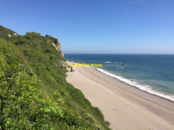 Photo 6"x4" Low cliffs above Hooken Beach Vicarage c2017