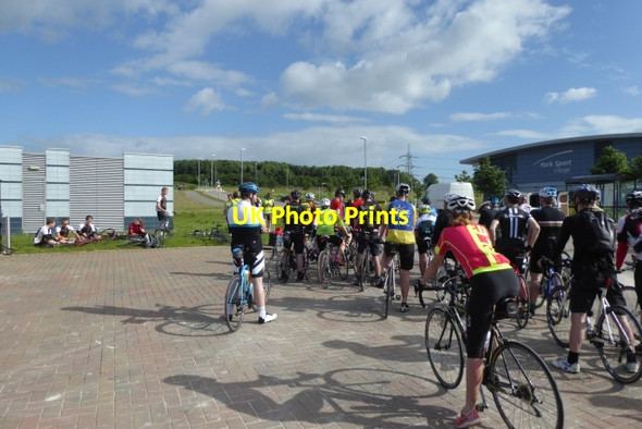 Photo 6"x4" Cyclists near the Sports Village Grimston\/SE6451 c2017