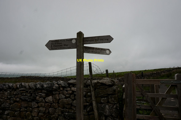 Photo 6"x4" 12-38pm fingerpost near Long Mires New Houses\/SD8073 c2017