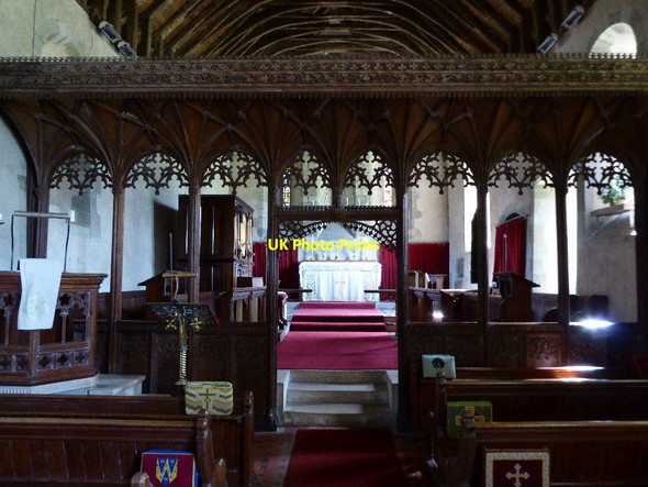 Photo 6"x4" Rood screen, Neen Savage church Neen Savage c2017