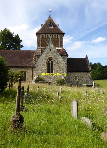Photo 6"x4" Seale church from the south Seale c2017