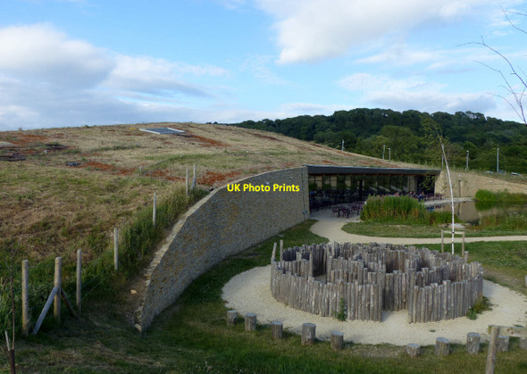 Photo 6"x4" Gloucester Services, southbound - building and maze Whaddon\/SO8313 c2017