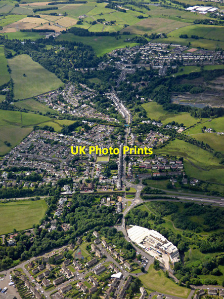 Photo 6"x4" Kilbarchan from the air Johnstone\/NS4362 c2017