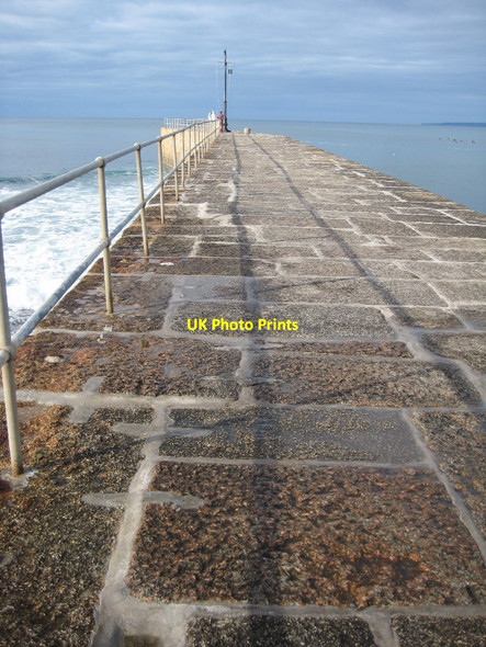 Photo 6"x4" Pier and harbour wall, Porthleven Porthleven c2010