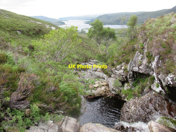 Photo 6"x4" Allt a' Chaiseal Dhuibhe near Ben Hope Allt a' Chaiseal Duibh c2017