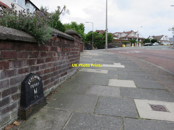 Photo 6"x4" Wallasey Road and an Egremont Ferry milepost Wallasey c2014
