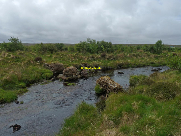 Photo 6"x4" Site of former footbridge across the Abhainn Thoraigh, Isle of Lewis Barabhas c2017