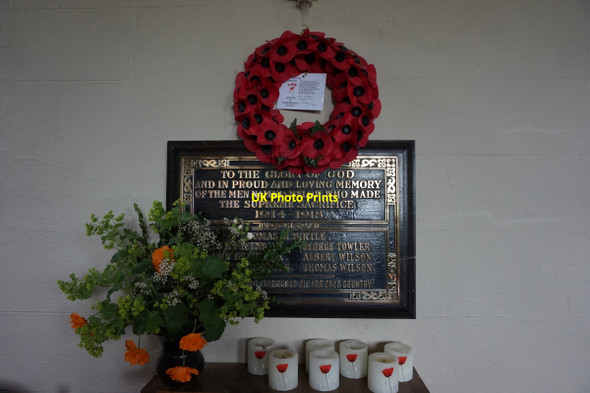 Photo 6"x4" War Memorial Plaque, St Peter's Church, Stainforth Stainforth\/SD8267 c2017