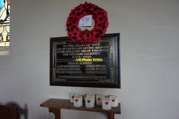 Photo 6"x4" War Memorial Plaque, St Peter's Church, Stainforth Stainforth\/SD8267 c2017 P1