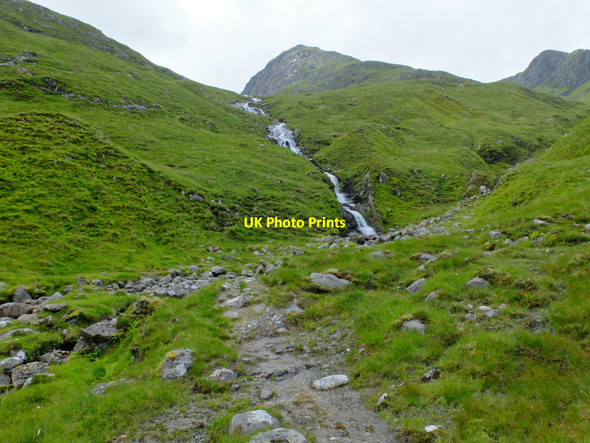 Photo 6"x4" Waterfall on the Allt Coire an Sg\u00c3\u00a0irne Meall a' Bhealaich\/NH0121 c2017