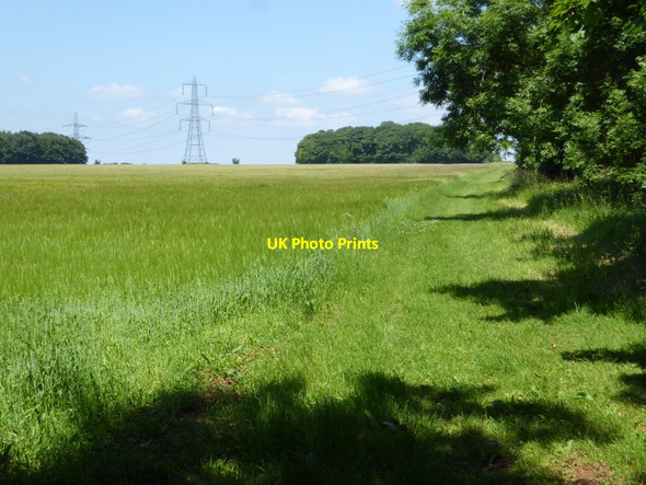 Photo 6"x4" Headland bridleway Eastleach Turville c2017
