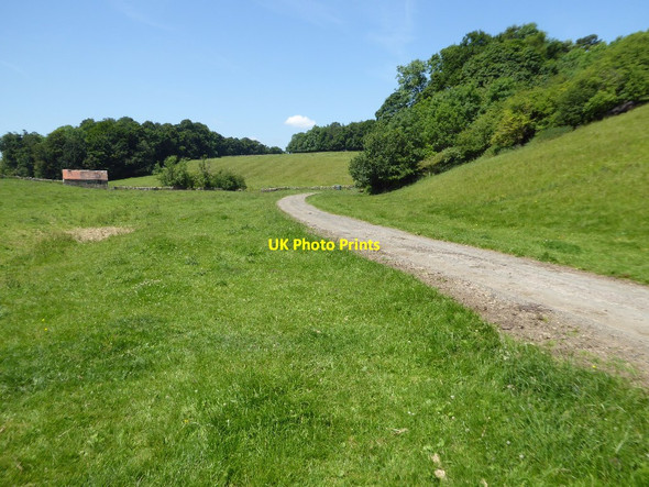 Photo 6"x4" Road to Macaroni Downs Farm Eastleach Turville c2017