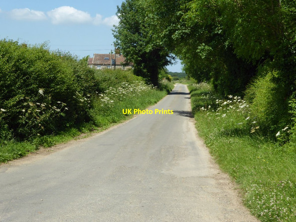 Photo 6"x4" Road passing Williamstrip Farm Hatherop c2017