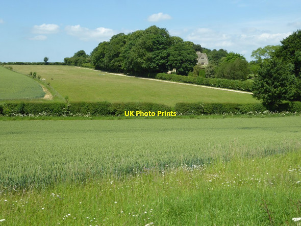Photo 6"x4" Farmland by Dean Farm Hatherop c2017