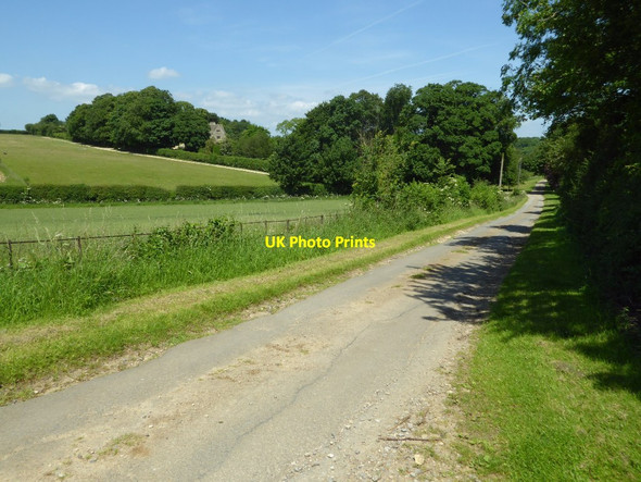 Photo 6"x4" No through road approaching Dean Farm Hatherop c2017