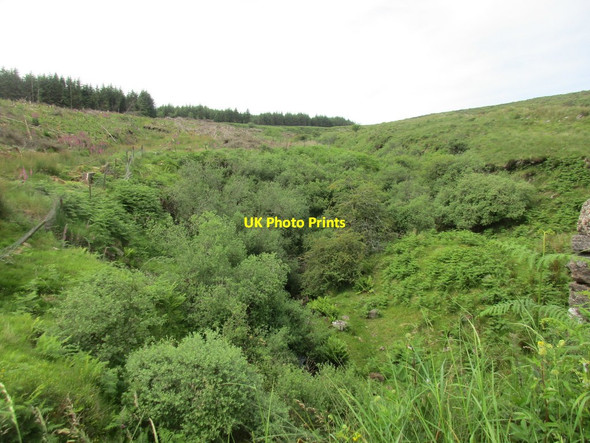Photo 6"x4" The county boundary above Keane's Bridge Ballynamult c2017