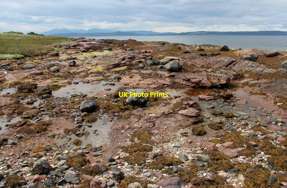 Photo 6"x4" Intertidal rock and shingle near Stinking Bay Largs\/NS2059 c2017