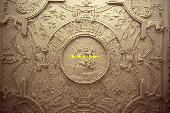 Photo 6"x4" Ceiling of the Marble Hall, Clandon Park East Clandon c1981