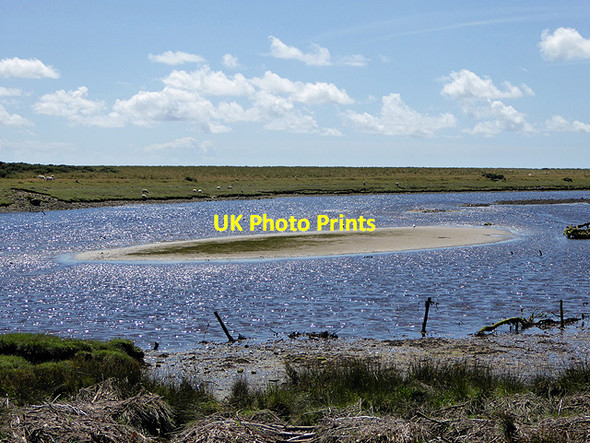 Photo 6"x4" Sandbank in Afon Dwyfor Llanystumdwy c2017
