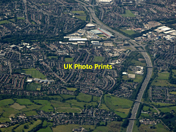 Photo 6"x4" Woodhouse Green and Failsworth from the air Failsworth c2017