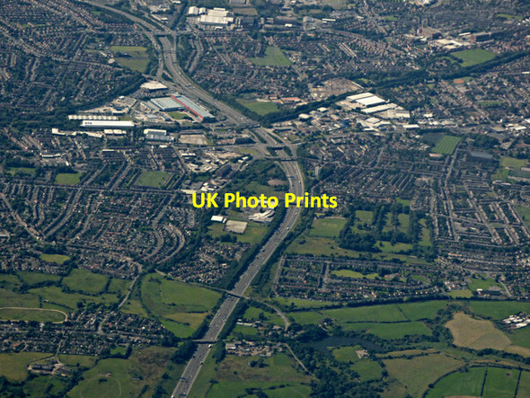 Photo 6"x4" Woodhouse Green and Failsworth from the air Failsworth c2017 P1