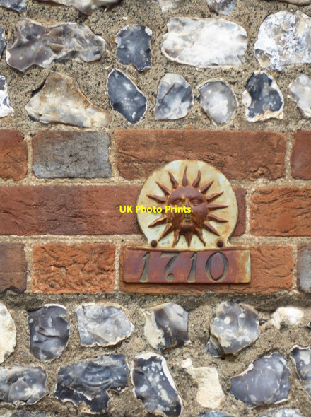Photo 6"x4" Fire-mark on the Old School, Chilton Foliat Chilton Foliat c2017