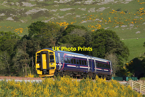 Photo 6"x4" A train on the Borders Railway Bowshank c2016
