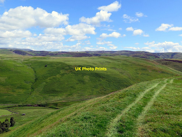 Photo 6"x4" Northern rampart of hillfort on Chatto Craig Chatto c2016
