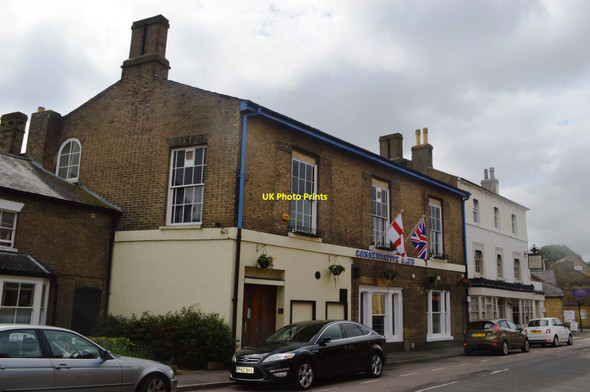 Photo 6"x4" The flags are out at the Conservative Club St Neots c2016