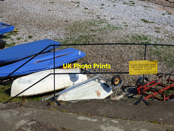 Photo 6"x4" Shellfish warning sign Gourock c2016