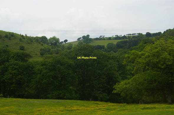 Photo 6"x4" View north from the railway towards Nant Fridd-Fawr Commins Coch c2016