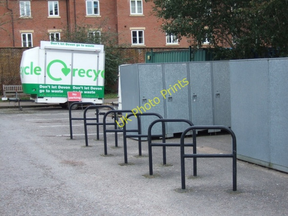 Photo 6"x4" Cycle racks and lockers at County Hall Exeter Exeter c2009