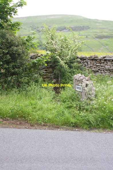 Photo 6"x4" Hills above Thwaite from Cloggerby Rigg at village name sign Thwaite\/SD8998 c2016