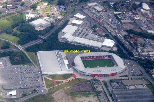 Photo 6"x4" Langtree Park, home of St Helens RLFC, from the air St Helens\/SJ5095 c2016
