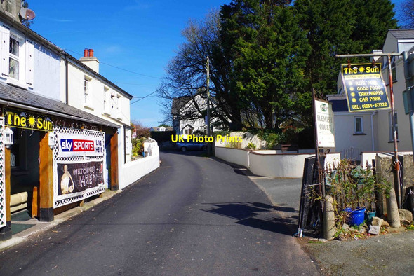 Photo 6"x4" Road passing The Sun public house, St. Florence, Pembs St Florence c2015
