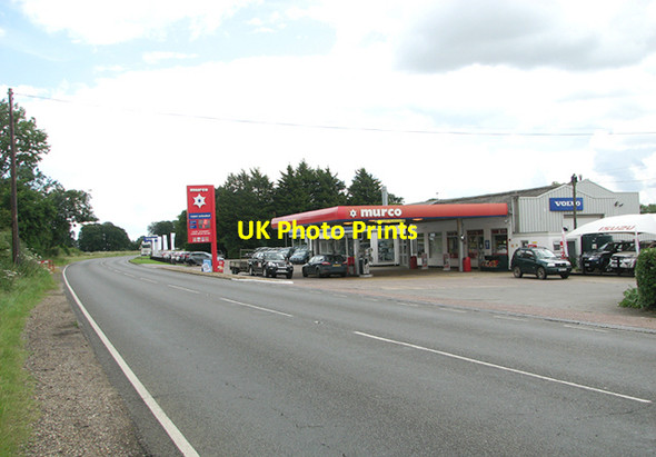 Photo 6"x4" Petrol station and Volvo car dealership Crimplesham c2016