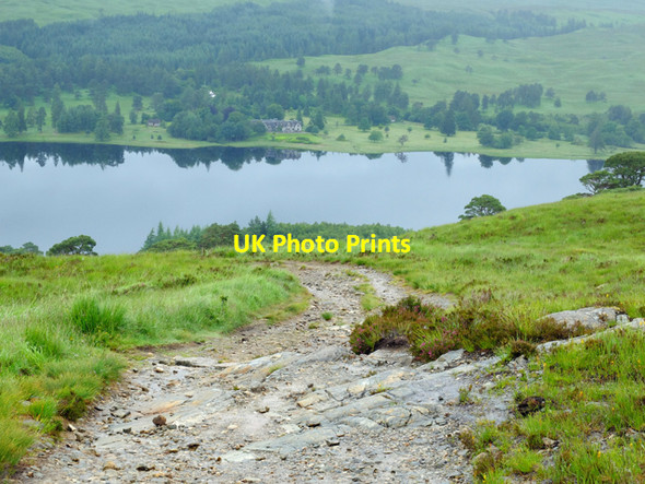 Photo 6"x4" West Highland Way descending Mam Carraigh Bridge of Orchy c2016