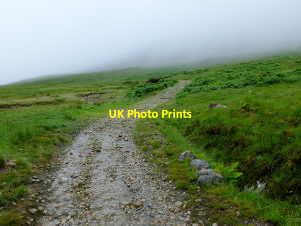 Photo 6"x4" West Highland Way heading into the clouds Allt Nathrach c2016