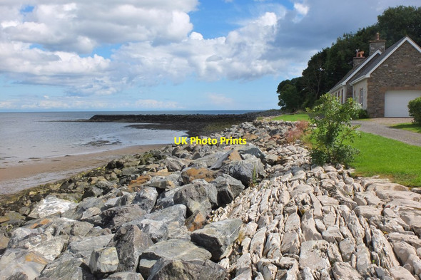 Photo 6"x4" Rocky shore at Garlieston Bay Garlieston c2016