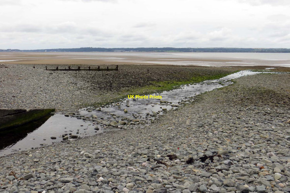 Photo 6"x4" Afon Ddu flows across the beach to the sea Llanfairfechan c2015