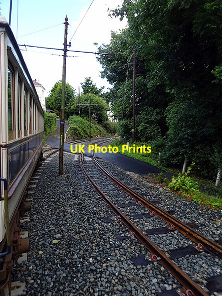 Photo 6"x4" A minor road crosses the Manx Electric Railway Ballacannell\/SC4382 c2016