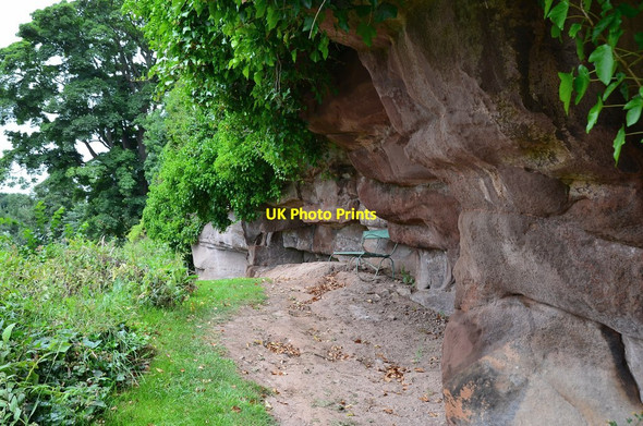 Photo 6"x4" Sandstone outcrop, Ladykirk estate Ladykirk\/NT8847 c2016