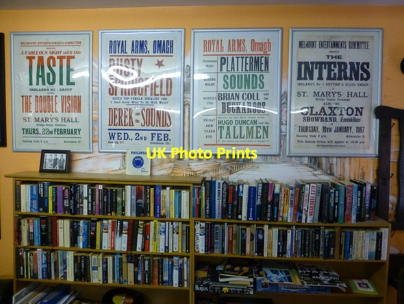 Photo 6"x4" Old posters, Boneyard Records Omagh c2016