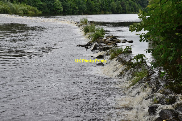 Photo 6"x4" Weir at Milne Graden, River Tweed Melkington c2016